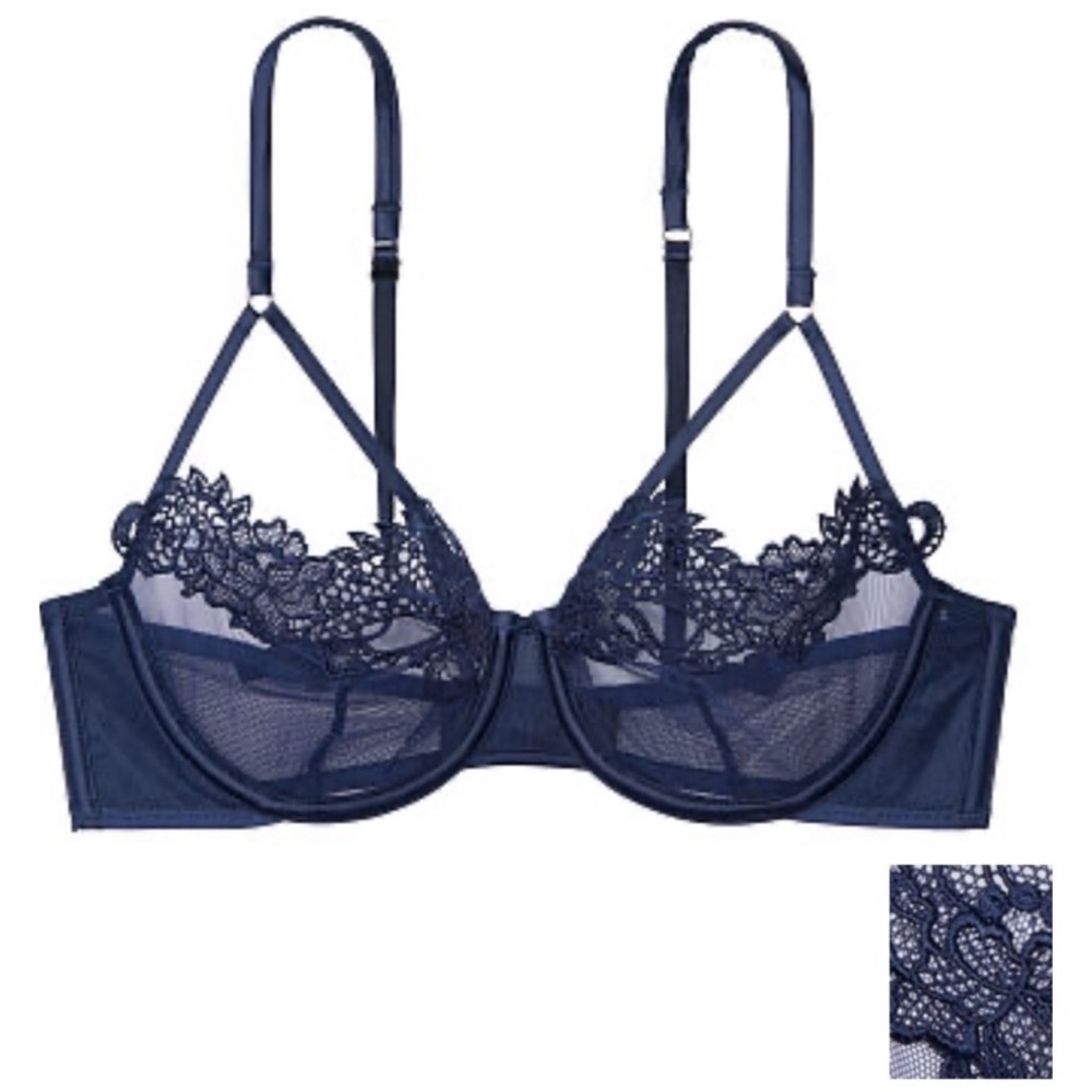 Victoria’s Secret Very Sexy Unlined Dragon Lace Balconette Bra bra NWT size 32DD